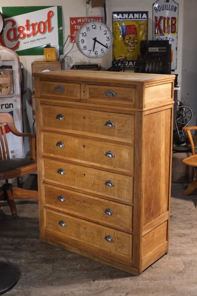 meuble de metier ancien grand tiroirs 